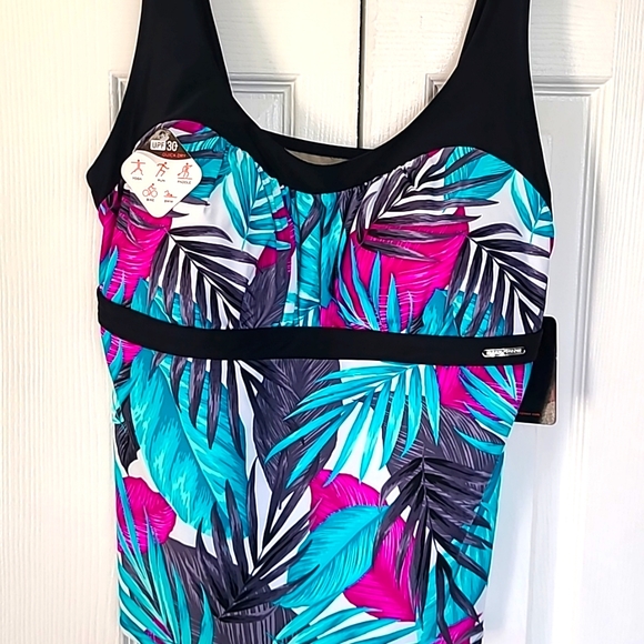 croft & barrow Swim Zeroxposur Womens Plus Size X Swim Top Tankini